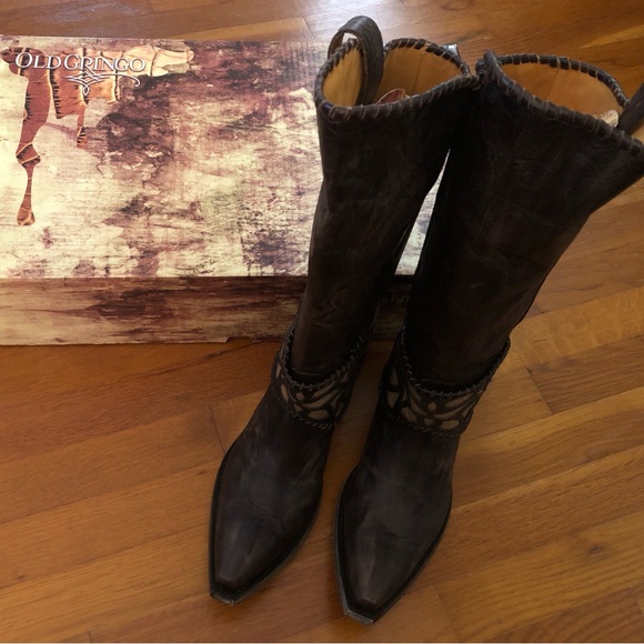 New in box Old Gringo leather brown cowboy boots - Picture 2 of 9
